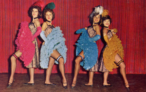 The Can-Can Dancers of the Silver Dollar Saloon at Frontier Village, San Jose, California 